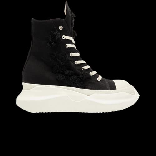 Rick Owens DRKSHDW Strobe Denim Slashed Abstract High 'Black Milk'