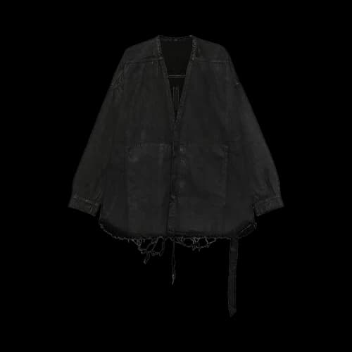 Rick Owens DRKSHDW Lido Larry Black Wax Shirt 'Black Wax'