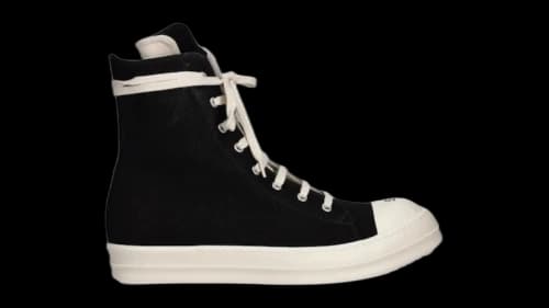Rick Owens DRKSHDW High Sneaks So Black Milk