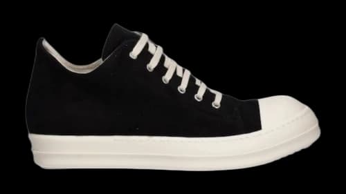 Rick Owens DRKSHDW Lido Low Sneaks Black Milk Fleece