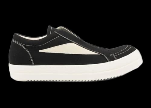 Rick Owens DRKSHDW Low panelled slip on sneakers Black Milk
