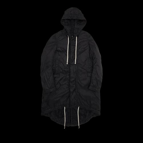 Rick Owens DRKSHDW Nylon Fishtail Coat 'Black'