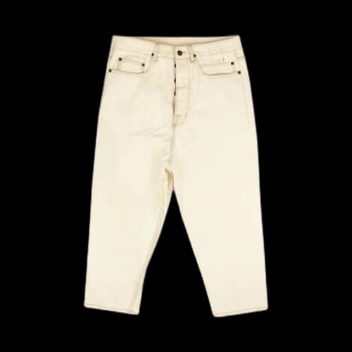Rick Owens DRKSHDW Collapse Cut Denim Pants 'White'