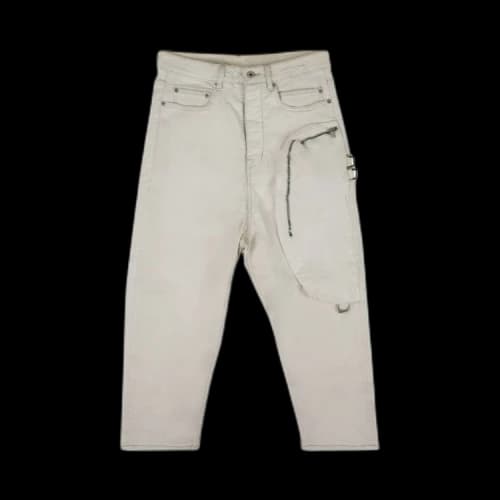 Rick Owens DRKSHDW Large Pocket Cropped Pant 'White'