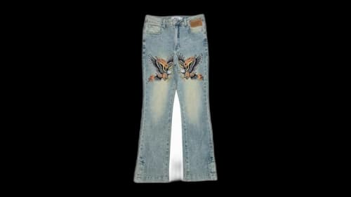 DUAA Flight Vintage Wash Denim Pant Blue