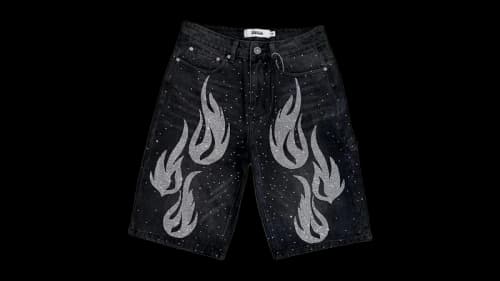 DUAA Thriving Flame Stone Denim Short Grey