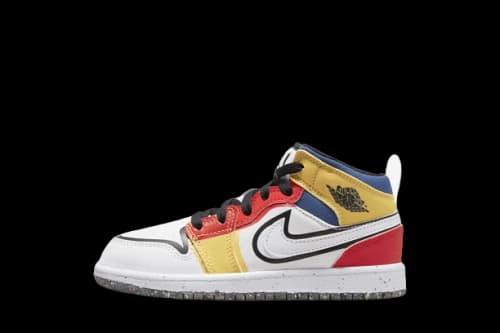 Jordan 1 Mid SE White Picante Red French Blue Black (PS)