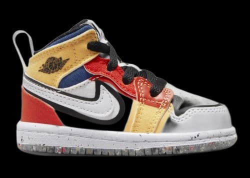 Jordan 1 Mid SE White Picante Red French Blue Black (TD)