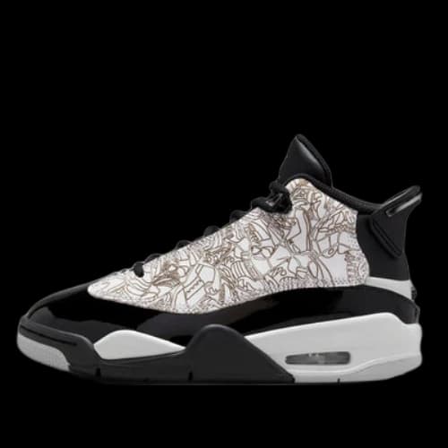 (GS) Air Jordan Dub Zero 'White Black'