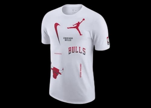 Jordan NBA Chicago Bulls Max 90 Courtside Loose Fit T-shirt White