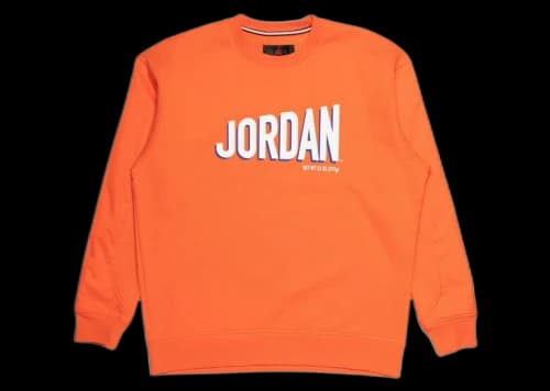 Jordan Flight MVP Graphic Fleece Crewneck Sweatshirt Orange