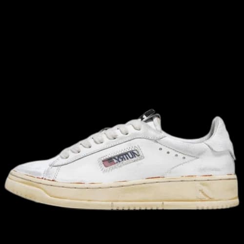 Autry Dallas Super Vintage Low Leather Sneakers 'White'
