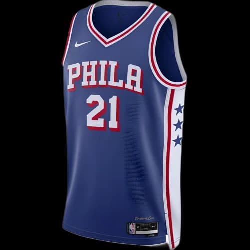 Nike NBA Joel Embiid Philadelphia 76ers 2023/24 Icon Edition Swingman Jersey #21