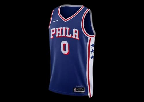 Nike NBA Tyrese Maxey Philadelphia 76ers Swingman 2023/24 Icon Edition Jersey Blue