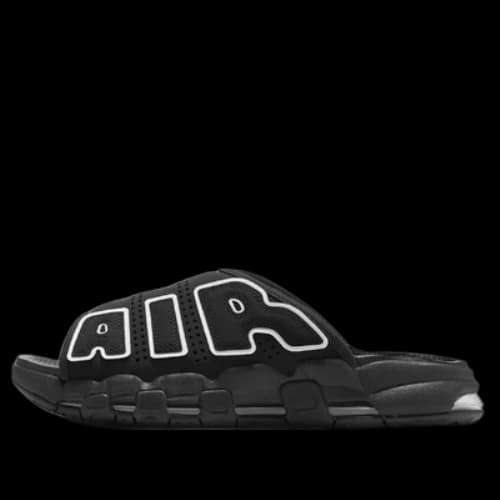 Nike Air More Uptempo Slides 'Black White'