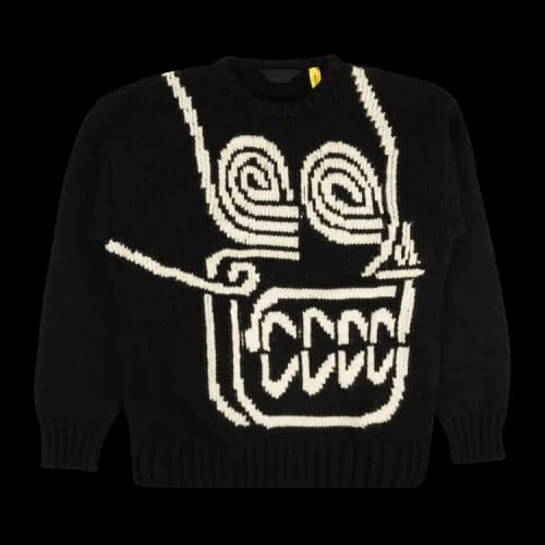 Moncler Intarsia Knit Pullover Sweater 'Black'