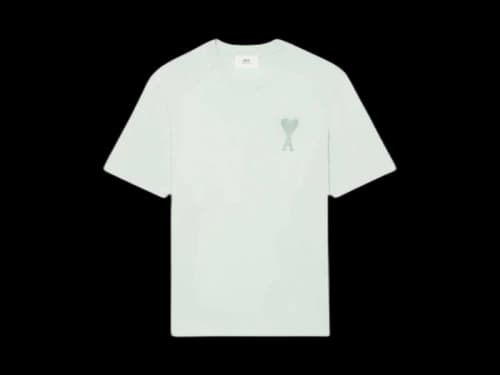 Ami Paris AMI de Coeur Tone-On-Tone T-shirt Aqua