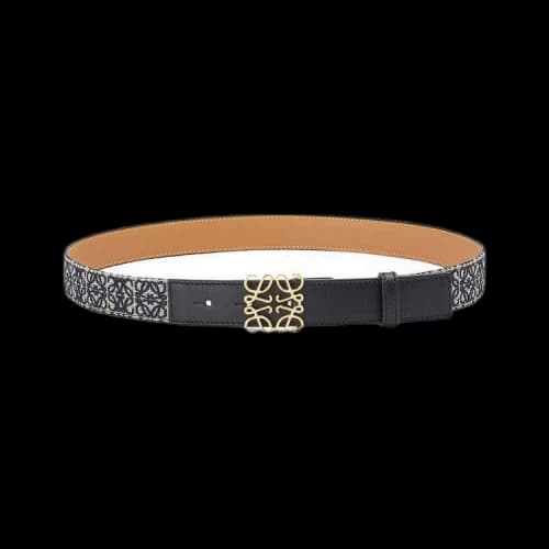 Loewe Anagram Jacquard 2.8cm Belt 'Black/Gold'
