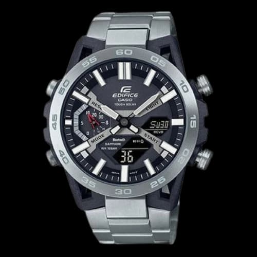 CASIO ECB-2000YD-1APR Waterproof EDIFICE Solar Powered Stainless Steel Strap Mens