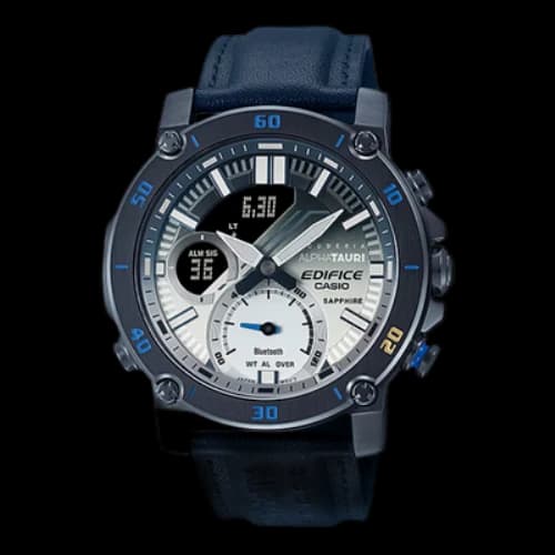 CASIO EDIFICE Waterproof Sports Sapphire Crystal Mens Blue Analog/Digital Combo