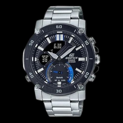 CASIO Stainless Steel Strap Mens Black Analog/Digital Combo