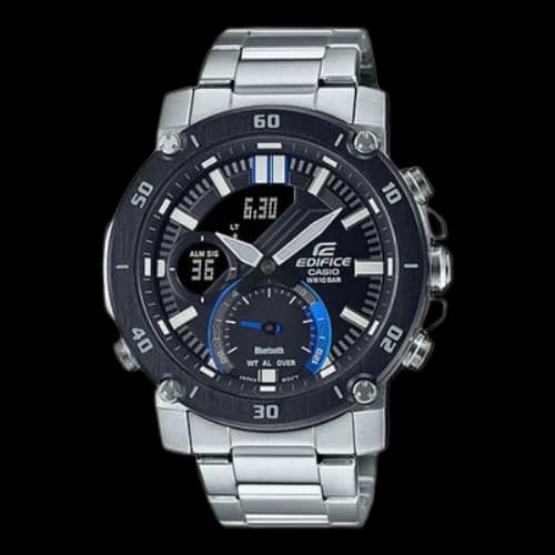 Casio Analog-Digital Watch 'Silver Black Blue'