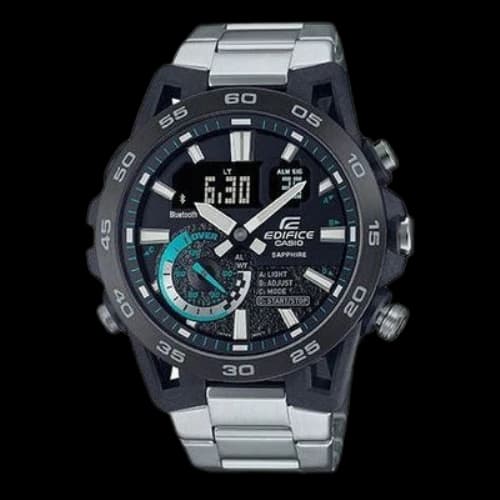 CASIO Digital-Analog 'Silver Black Turquoise'