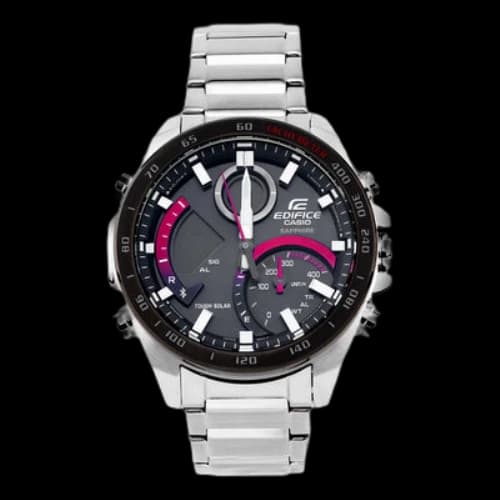 CASIO Male EDIFICE Japan / South Korea Fashion Silver Analog/Digital Combo