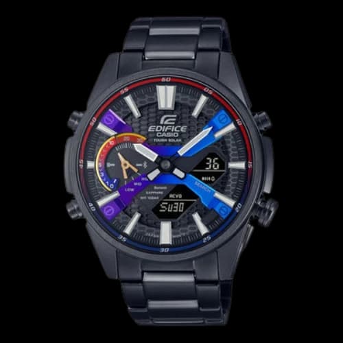 CASIO Edifice Gradient Series Fashion Business Stylish Solar Powered Metallic Strap Watch Mens Analog