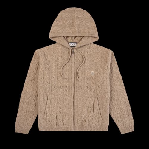 Eric Emanuel EE Cable Knit Zip-Up 'Tan'