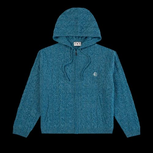 Eric Emanuel EE Cable Knit Zip-Up 'Blue'