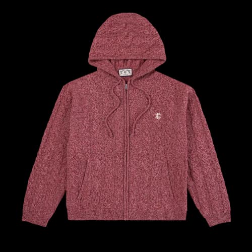 Eric Emanuel EE Cable Knit Zip-Up 'Red'