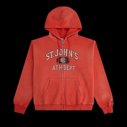 Eric Emanuel Ee St. John's Zip-Up Hoodie 'Washed Red/Navy'