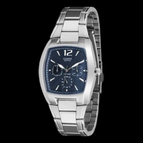 CASIO Edifice Series Blue Dial Case Strap Waterproof Quartz Movement Watch Analog Mens