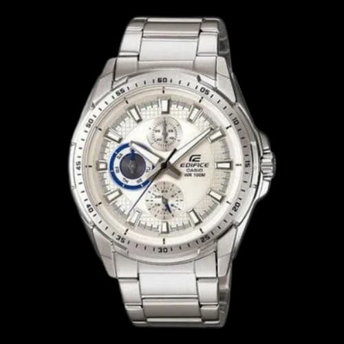 CASIO Edifice Series Quartz Movement Watch Silver Mens