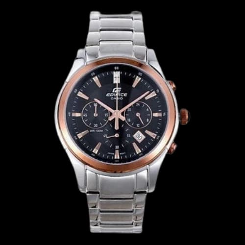 CASIO EDIFICE Stainless Steel Strap Mens Black Analog
