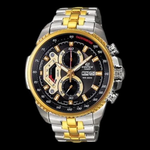 CASIO Male EDIFICE Japan / South Korea Fashion Waterproof Mens Gold Analog