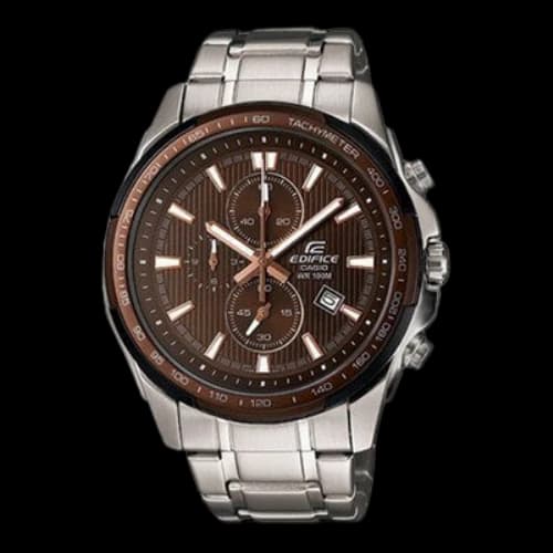 CASIO Edifice Series Quartz Movement Stainless Steel Case Waterproof Dark 100 Meter 50mm Watch Mens