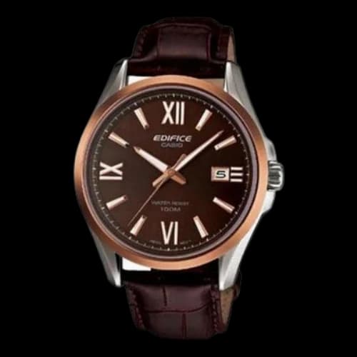 CASIO Edifice Series Quartz Movement Strap Watch Brown Mens