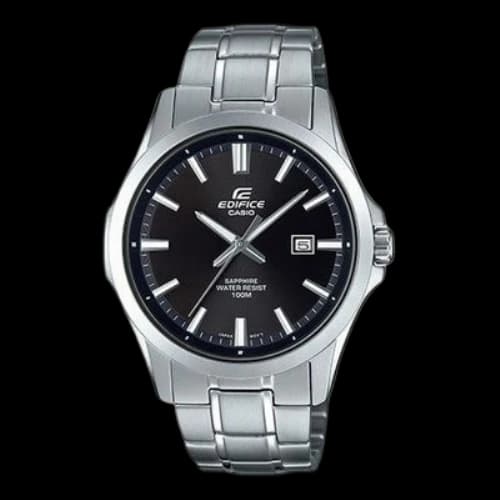 CASIO Men's EDIFICE /Black Mens Silver Analog