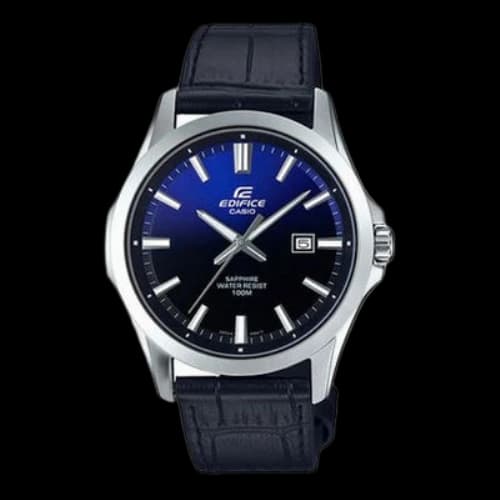 CASIO Waterproof EDIFICE Sapphire Crystal Mens Black Analog