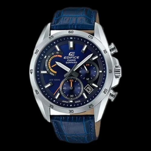 CASIO EDIFICE Sapphire Crystal Mens Blue Analog