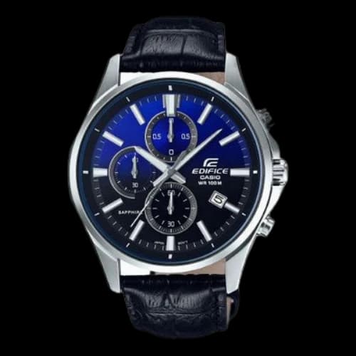 CASIO Quartz Waterproof Sapphire Crystal EDIFICE Blue Mens Royal Blue Analog