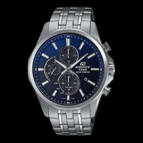 Casio Waterproof EDIFICE Sapphire Crystal Blue Gradient Mens Blue Analog
