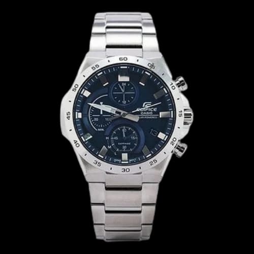 Casio Edifice Classic Solar Powered Analog Watch 'Blue Sapphire Crystal'