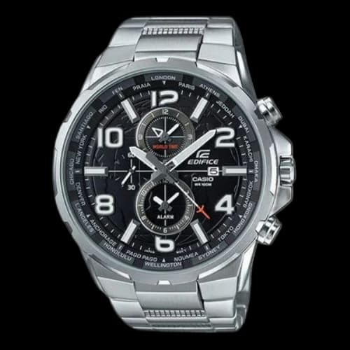 CASIO EFDIFICE Series 3D Map Strap Watch EFR-302D-1A Mens Silver Analog