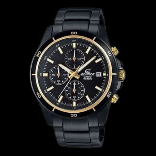 CASIO Quartz Waterproof Stainless Steel Strap Mens Black Analog