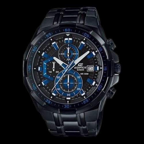 CASIO Waterproof EDIFICE Limited Edition Mens Black/Blue Analog