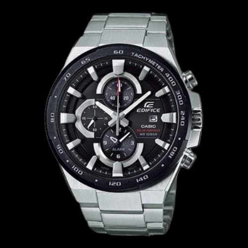 CASIO EDIFICE Series Solar Energy Black Watch Solar Powered Mens