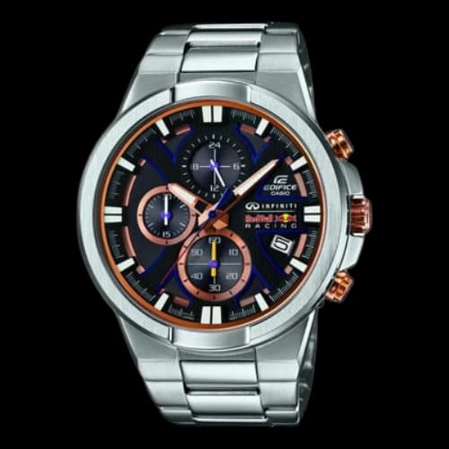 CASIO EDIFICE Stylish Waterproof Quartz Movement Stainless Steel Strap Watch 44*38*12mm Black Mens